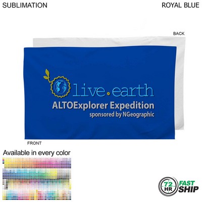 72 Hr Fast Ship - Plush Velour Terry Cotton Blend Colored Hand, Fitness Towel, Sublimated, (15"x25")
