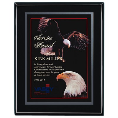 Ebony Finish Plaque with Engraving Plate