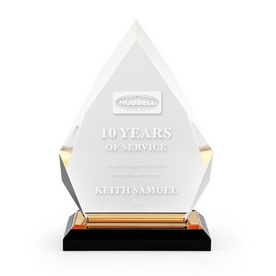 8¾" Tall Gold Diamond Acrylic Award