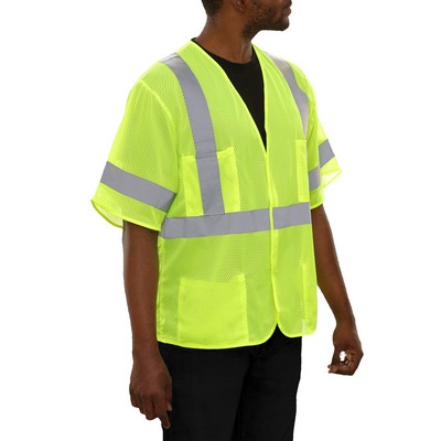 Reflective Apparel™ Hi-Vis Hook and Loop 4 Pocket Economy Vest