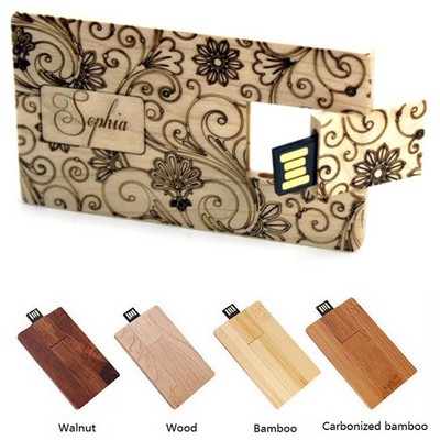Wooden Card USB Drive - 1GB