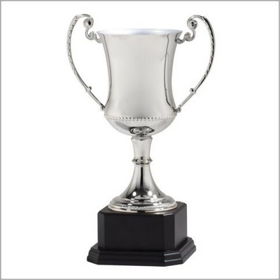 Nickel Plated Cup Trophy 11"H