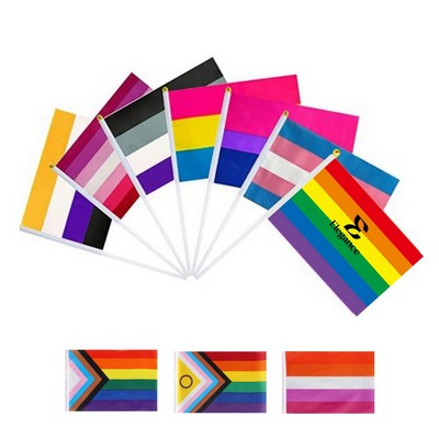 Mini Handheld LGBT Flag