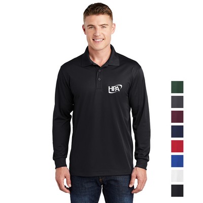 Sport-Tek® Long Sleeve Micropique Sport-Wick® Embroidered Polo