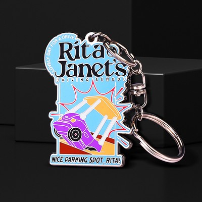 0.75" Hard Enamel Keychain