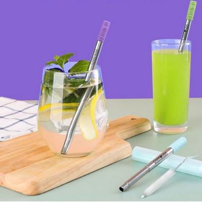 Food-Grade Telescopic Reusable Stainless Steel Straws