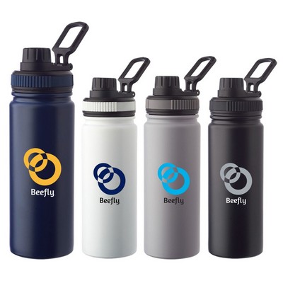 Stainless Steel Water Bottle with Handle - Single Wall, 23
