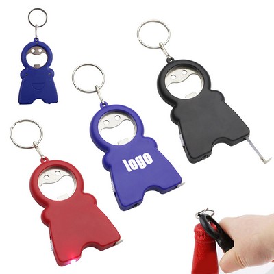 3" 1 Keychain Opener 39" Tape Measure and LED Flashlight