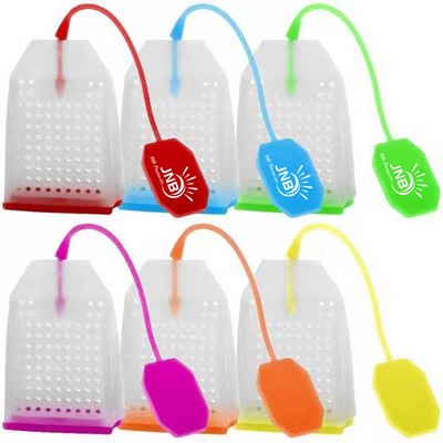 Flexible Silicone Tea Infuser Filter Bags with Long Rope