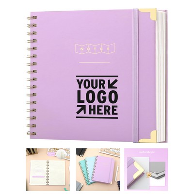 A5 5 x 7" 160-Page Hardcover College Ruled Spiral Notebook