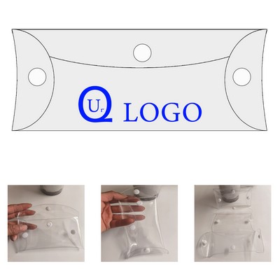 Clear PVC Snap-closure Storage Pouch
