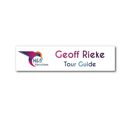 White Name Plate -Uv Print On Plastic - 2X10
