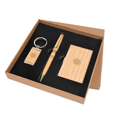 3-in-1 Bamboo Business Gift Set