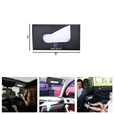 Car Visor Tissue Holder Leather Mask Box