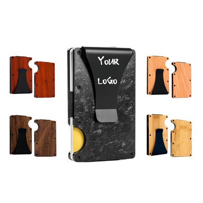 Slim RFID Blocking Wooden Credit Card Holder
