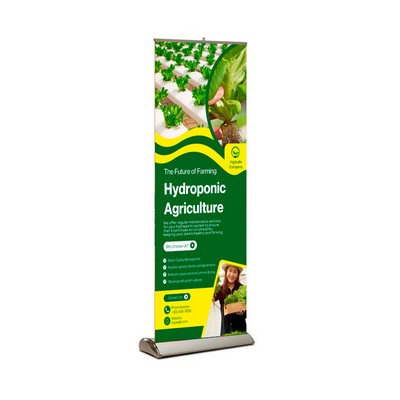 33"W x 80"H Single-Sided Monza Premium Retractable Banner Stand Kit, Fabric