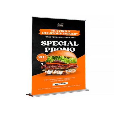60"W x 80"H Monza Trak Retractable Banner Stand, Hardware Only