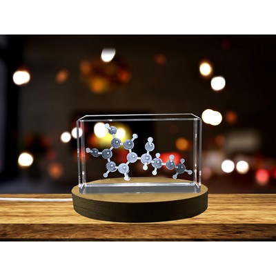 Dynamic Energy 3D Engraved Crystal Trophy - Adrenaline Molecule