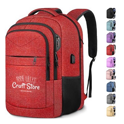 Laptop Backpack with USB Charging Port & Earbud Hole