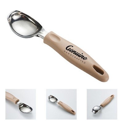 Plastic-Handle Stainless-Spoon Ice Cream Spoon