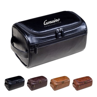 Handcrafted PU Leather Travel Toiletry Bag