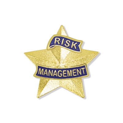 1 3/16" 3D Risk Management Star Lapel Pin