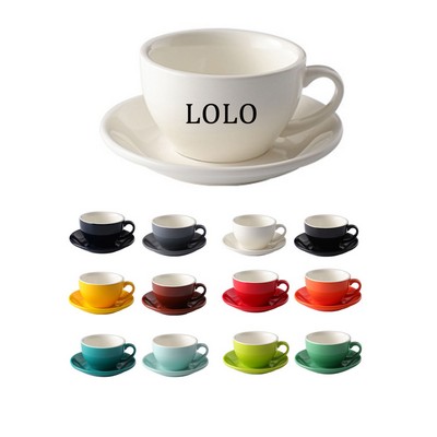 8.5 Oz Ceramic Cup And Saucer