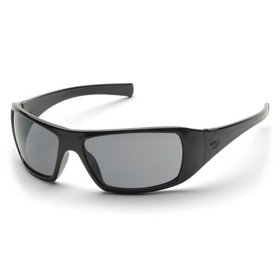 Goliath Safety Glasses, Black Frame with Gray Polarized Lens
