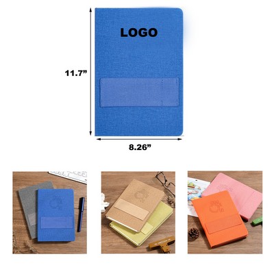 Textured Journal with Phone Slot and Writing Tool