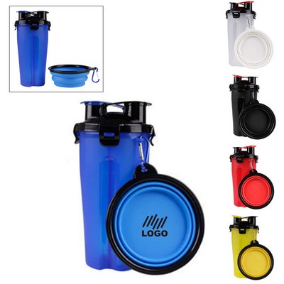 2" 1 Pet Water And Food Container With Bowl