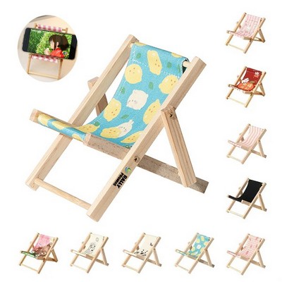 Wooden Chair Desktop Mobile Phone Holder
