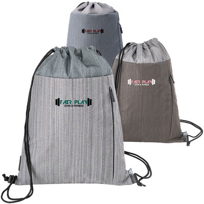 RejuVe MOTO Recycled Heather Drawstring Bags