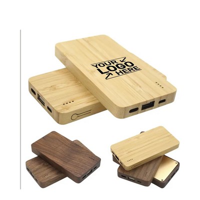 4000mAh Wooden Mobile Power Bank