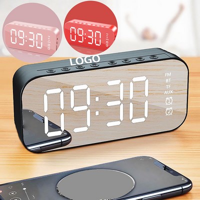 Mirror Dual Alarm Wireless Speaker