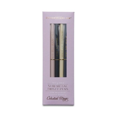 Twisty Slim Metal Pen Set - Set Of 4 - Celestial - Dpsm-2025 - Dpsm-2025