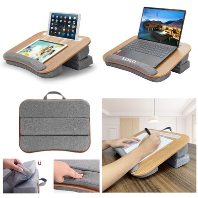 Laptop Stand for Lap with Tablet & Phone Holder