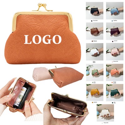 Compact PU Leather Wallet with Secure Snap Closure