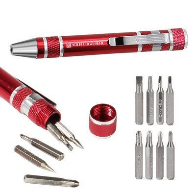 Pocket Pal Aluminum Alloy 8" 1 Screwdriver Pen