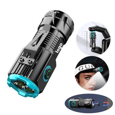 Rechargeable Flash Light with Clip and Magnetic Function