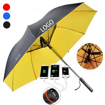 USB Rechargeable Fan Umbrella