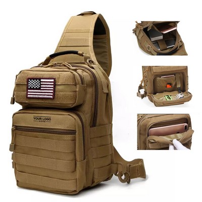 Tactical Sling Chest Bag, Crossbody Shoulder Backpack for Outdoor and Travel