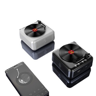 Retro Record Player Bluetooth Speaker