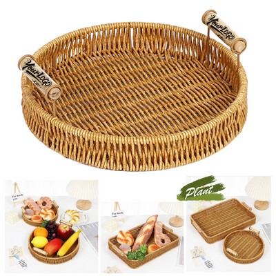 Woven Rattan Storage Basket