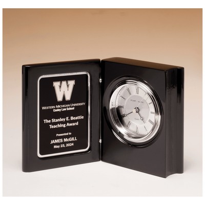 Black Book Clock 5 3/8" W x 4 1/4" L