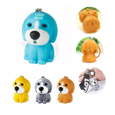 Barking LED Dog Keychain