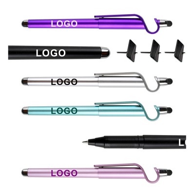 Stylus Phone Stand Gel Pen Custom Logo QR Code Portable Signature Pen