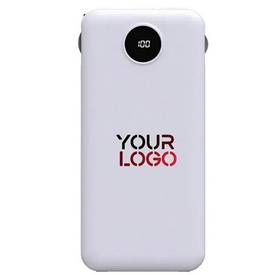 10000mAh Built-In Plug Fast Charging Portable Power Bank