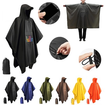 Hooded Rain Poncho