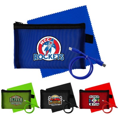 Large Mesh C to C Cable & Cloth Set