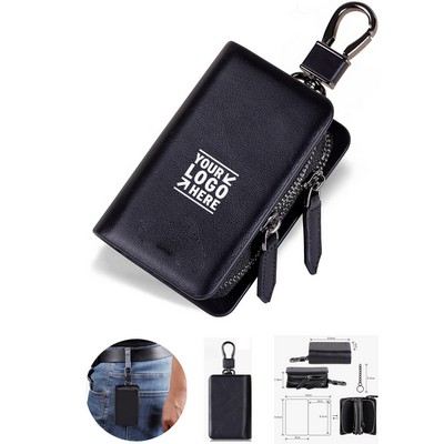 Car Key Case Holder Double Zipper